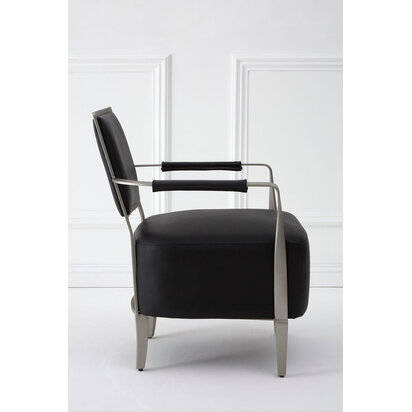 Eveowick Black Leather Armchair