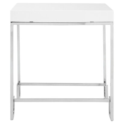 Allure Chrome Angled Legs End Table