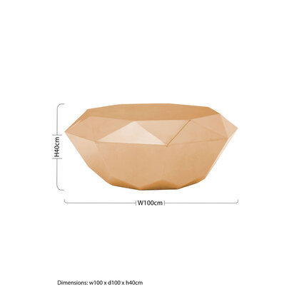 Allure Rose Gold Diamond Cut Coffee Table
