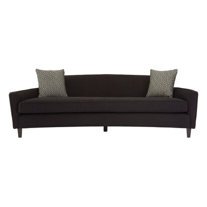 Cleonfield 3 Seat Black Dimity Fabric Sofa