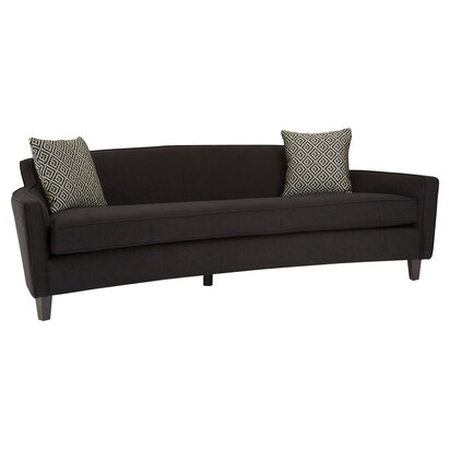 Cleonfield 3 Seat Black Dimity Fabric Sofa