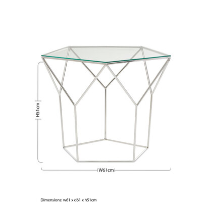 Shalimar Pentagonal Silver Coffee Table