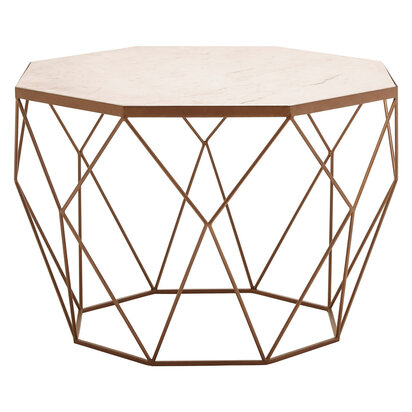 Shalimar Octagon White Marble Coffee Table