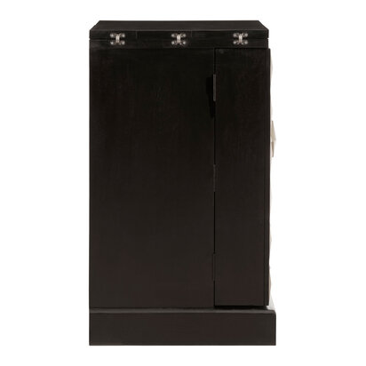 Malta Gold and Black Mango Wood Bar Cabinet