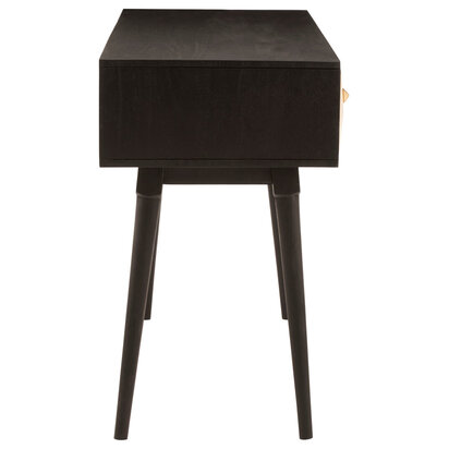 Malta Gold and Black Mango Wood Console Table with Drawers