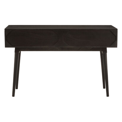 Malta Gold and Black Mango Wood Console Table with Drawers