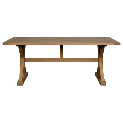 Lyon Grey Finish Oak Wood Dining Table