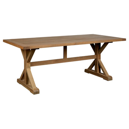 Lyon Grey Finish Oak Wood Dining Table