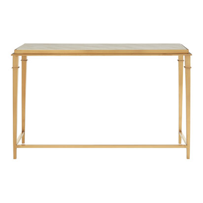 Alvaro Console Table with White Marble Top
