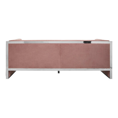 Vioerstead Pink Velvet 3 Seater Sofa