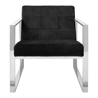 Vogue Black Velvet Lounge Chair