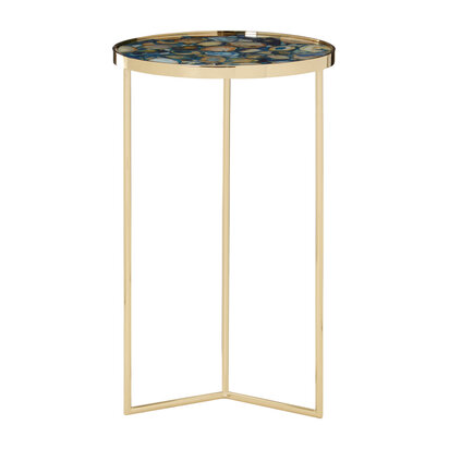 Vita Blue Agate Round Side Table
