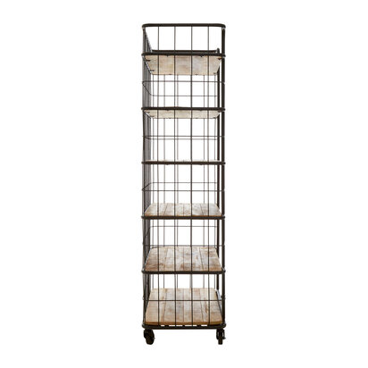 Crest 6 Tier Shelf Unit with Wheels
