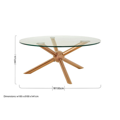 Novo Round Rose Gold Coffee Table