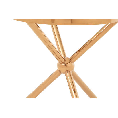 Aristead Round Rose Gold Side Table
