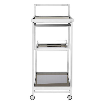 Novo 3 Tier Silver Finish Trolley