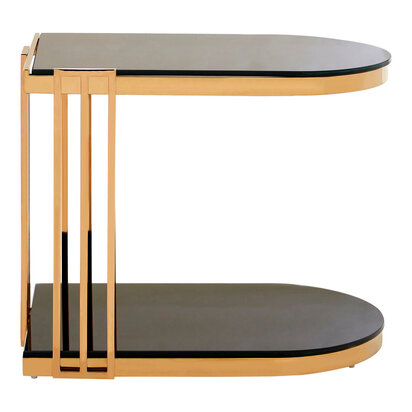 Aristead Rose Gold U Shaped Side Table