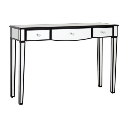 Graciela 3 Drawer Console Table With Mirror Frame