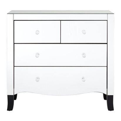 Graciela Chest of 4 Drawers With Mirror Frame
