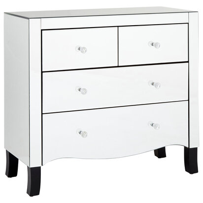Graciela Chest of 4 Drawers With Mirror Frame