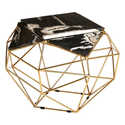 Caliselle Dark Petrified Wood Side Table