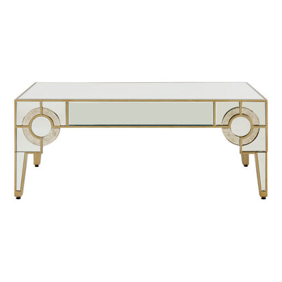 Knightsbridge Champagne Gold and Mirrored Coffee Table