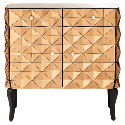 Soho 2 Door Copper Finish Cabinet