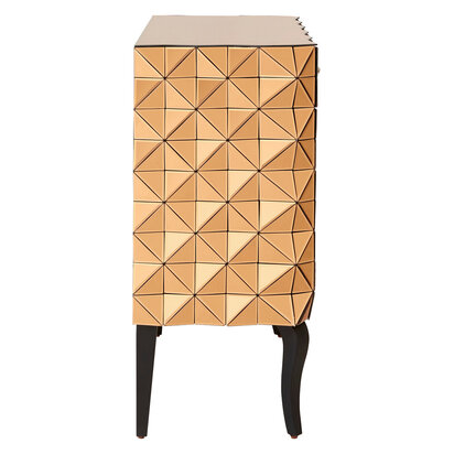 Belubrok 2 Door Copper Finish Cabinet