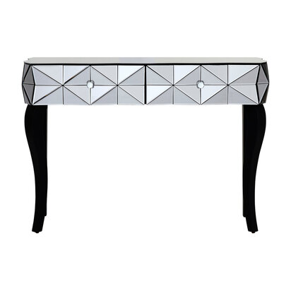 Soho Smoke Glass Two Drawer Console Table
