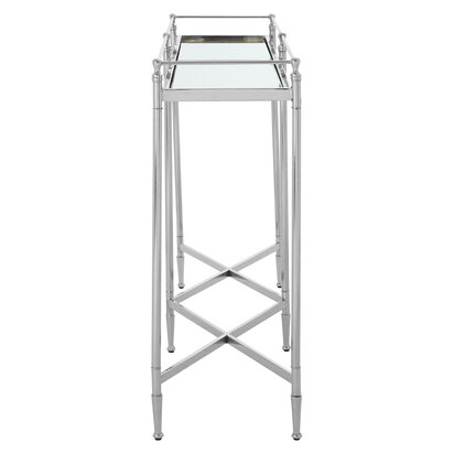 Zach Mirror Top Console Table with Silver Frame