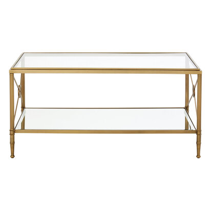 Axis Coffee Table With Gold Finish Frame
