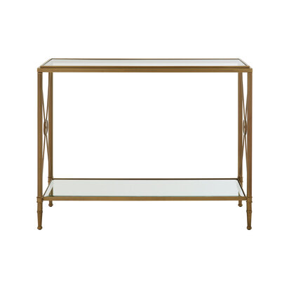 Axis Console Table With Gold Finish Frame