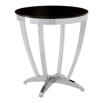 Yasmin Black Tempered Glass Side Table