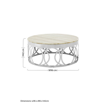 Yasmin White Marble Coffee Table