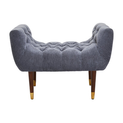 Shay Grey Chenille Stool