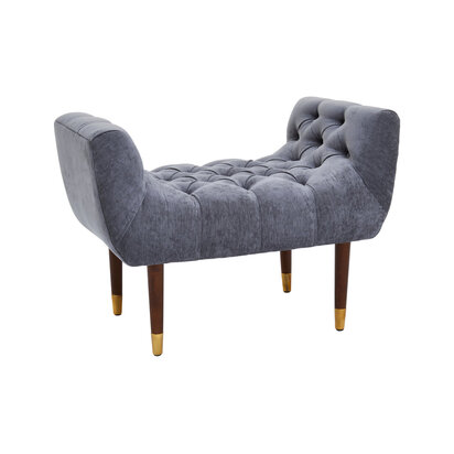 Shay Grey Chenille Stool