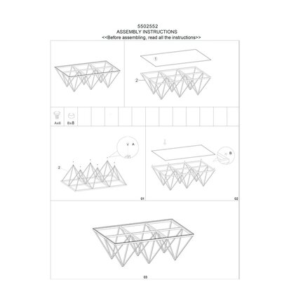 Allure Prismatic Silver Base Coffee Table