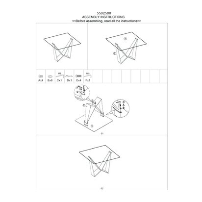 Allure Chrome Wing Base End Table