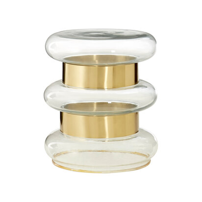 Margot Clear Glass and Gold Side Table