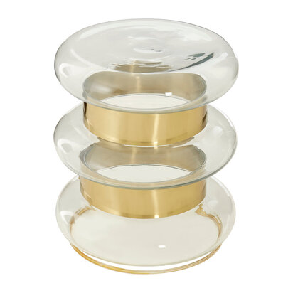 Margot Clear Glass and Gold Side Table