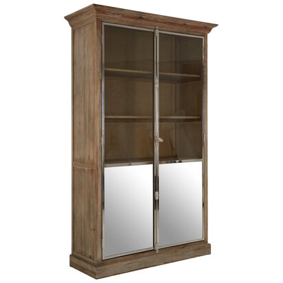 Dareybrok White Washed Pine Wood 2 Door Cabinet