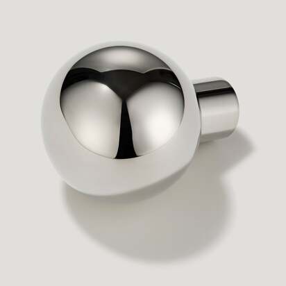 BOBBIN Rounded Knob - Polished Nickel - Knob Only