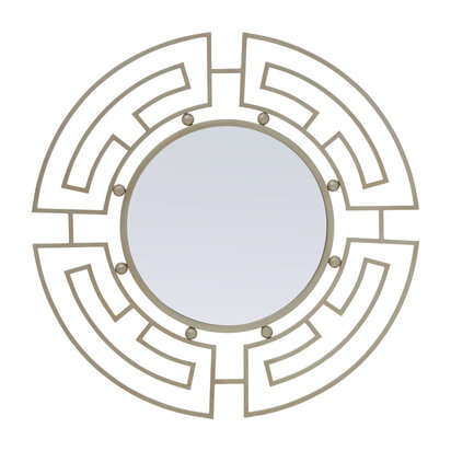 Wesiabourne Silver Metal Frame Round Wall Mirror