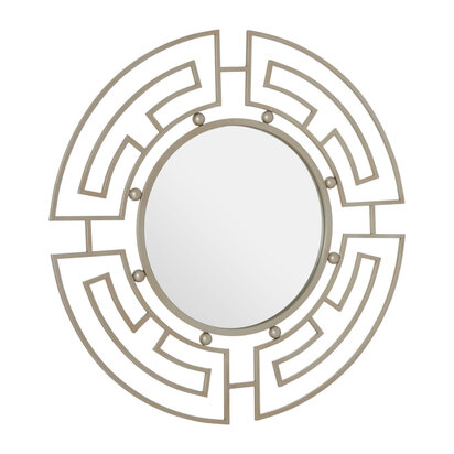 Wesiabourne Silver Metal Frame Round Wall Mirror