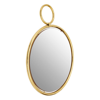 Meissa Gold Finish Pendant Wall Mirror
