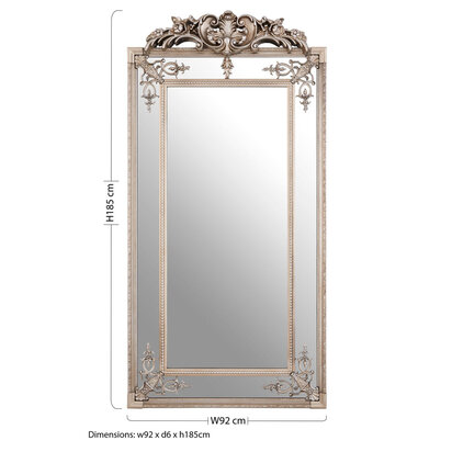 Deymonte Ornate Wall Mirror with Champagne Finish