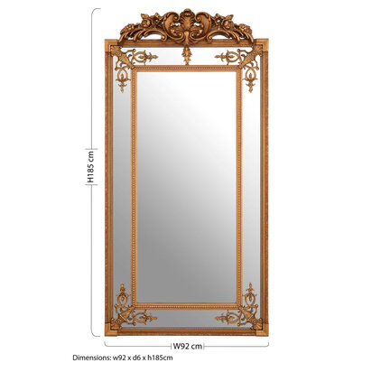 Deymonte Ornate Mirror with Gold Finish