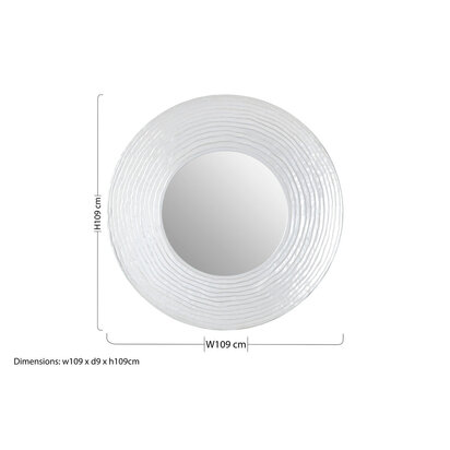 Vereymere Round Wall Mirror with Silver Finish