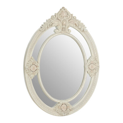 Eclipse Antique White Ornate Wall Mirror