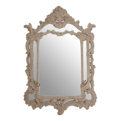 Keniana Antique Grey Ornate Wall Mirror